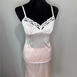 Vintage Vanity Fair Pink Nylon Slip Set – Size 30 Top & Large Bottom